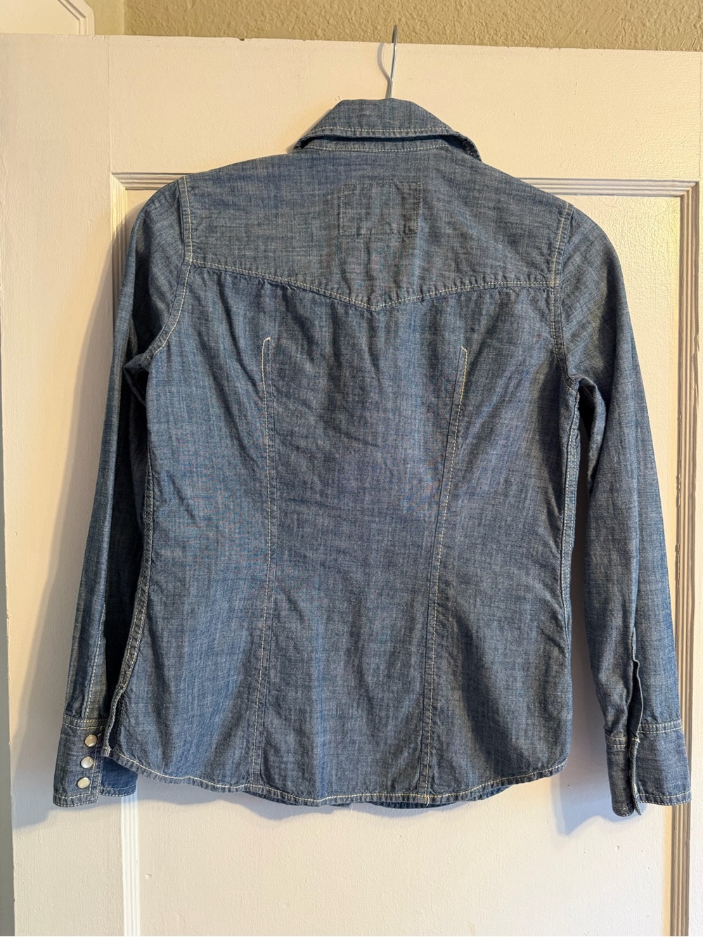 Denim Western Pearl Snap Front Shirt - Picture 2 of 7